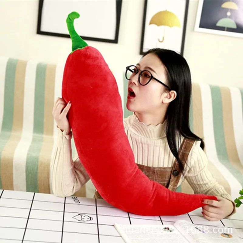 

Simulation Pepper Plush Toy Red Pepper Vegetable Pillow Doll Holding Sleeping Doll Long Machine Washable