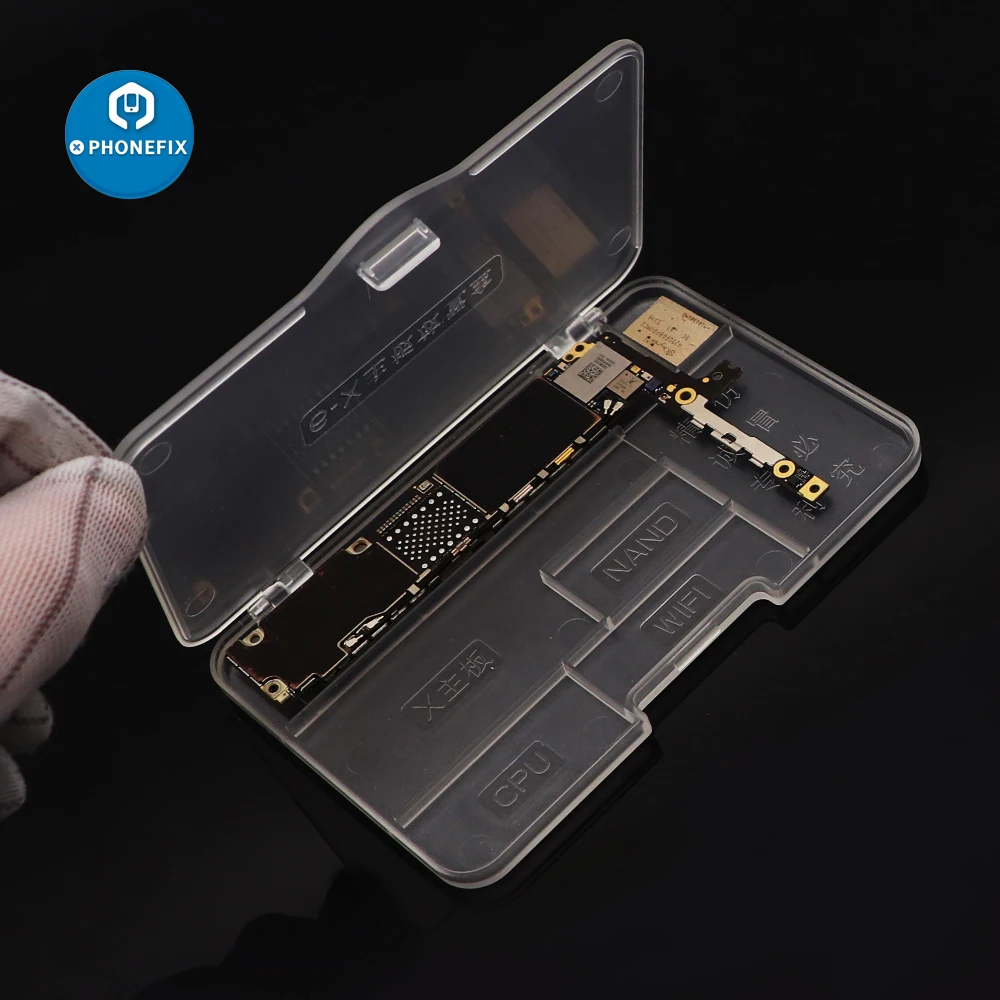Perbaikan Telepon Super Hard Acrylic Kotak Penyimpanan Melindungi Kotak NAND CPU Chip IC Suku Cadang Elektronik Kotak Penyimpanan Kotak Plastik untuk iPhone Repair