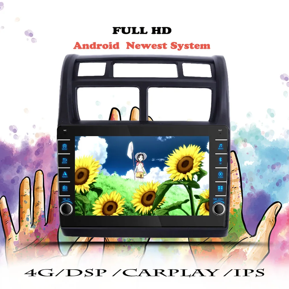 

Carplay Auto 2 Din Radio Stereo Video Audio Player For Kia Sportage 2007 - 2009 Auto GPS Navi Monitor DVD Head Unit 4G Lte DSP