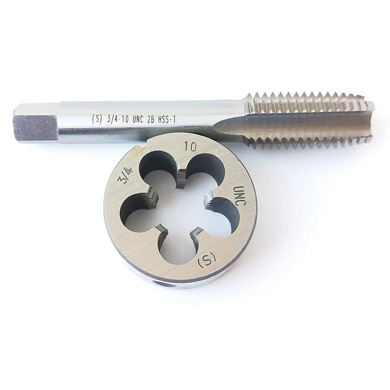 3/4-10 HSS Tap And Die Set UNC Machine Thread Tap And UNC Round Thread Die Right Hand