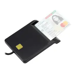 Lector de tarjetas inteligente portátil para Windows y Linux, dispositivo con conexión USB 2,0, DNIE ATM, CAC, IC, ID, SIM