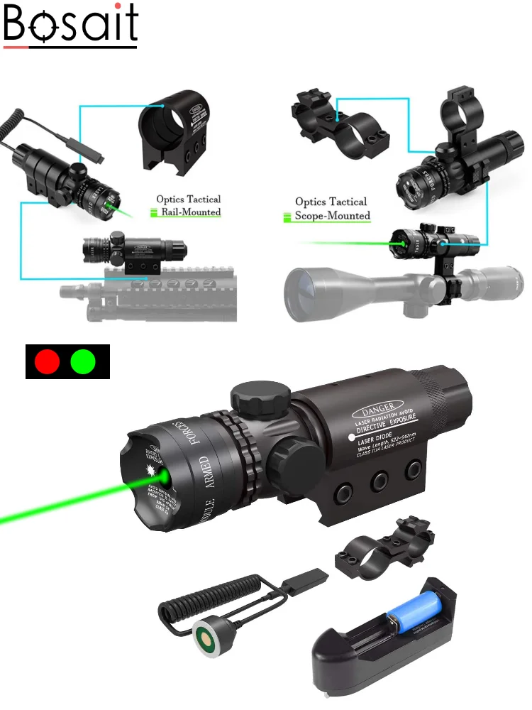 Tactical 1'' Ring Scope Mount Flashlight Laser Barrel Picatinny Rail Mount 1inch Ring Mount