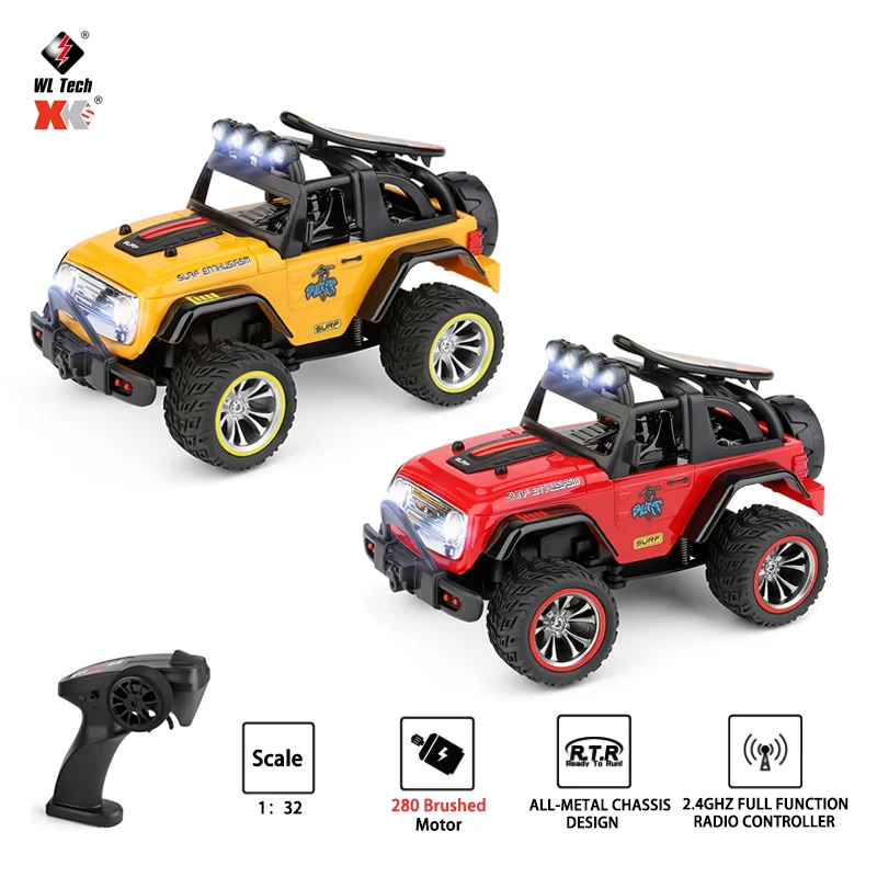 WLtoys 322221 Mini Rc Car 1:32 2.4G Remote Control Vehicle Models W/Light Vehicle Truck 2WD Off-Road Climb Machine Truck Kids To