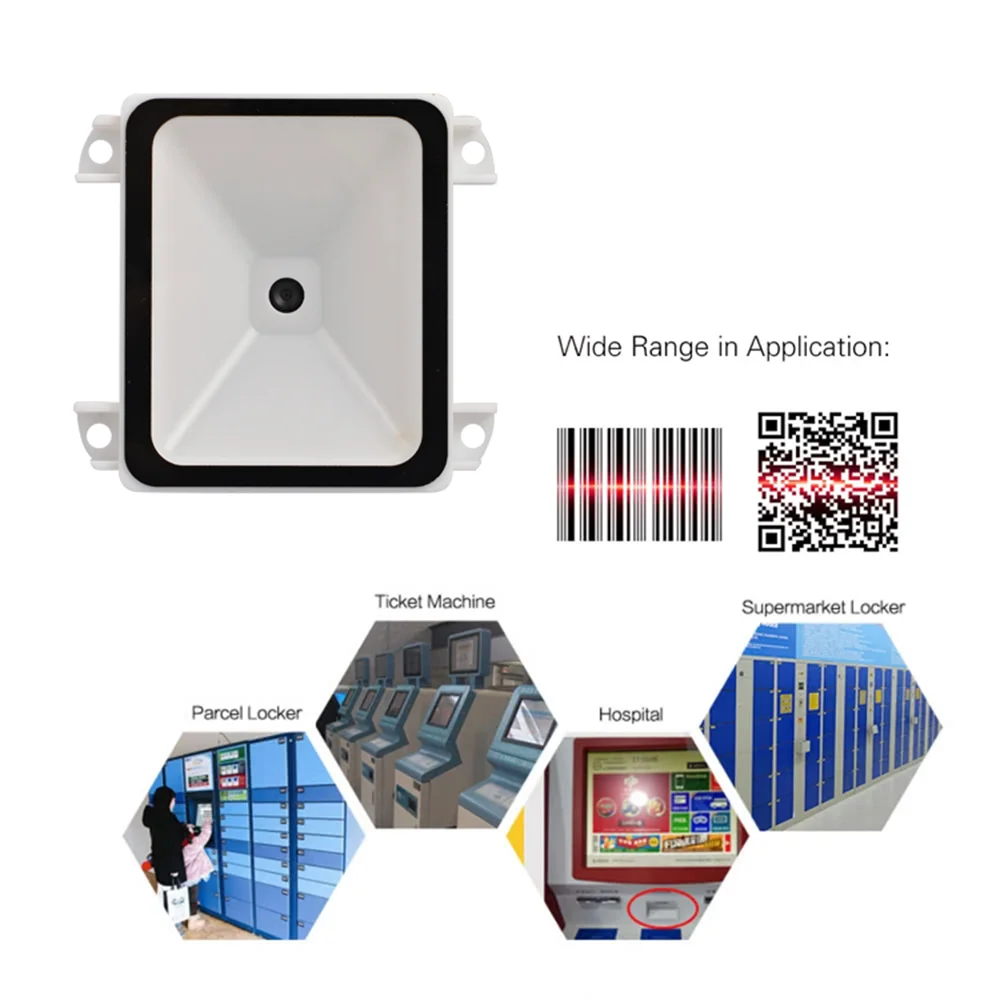 2D Barcode Scanner Usb Qr Bar Code Reader Usb RS232 Ttl Interface Kiosk Kleine Vast Gemonteerde Barcode Machine Qr Bar code Reader