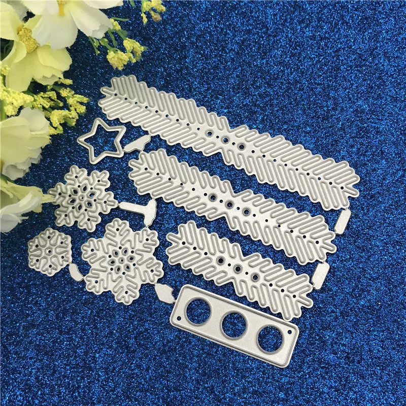 Christmas metal cutting dies cut die mold Christmas flower leaves Scrapbook paper craft knife mould blade punch stencils dies