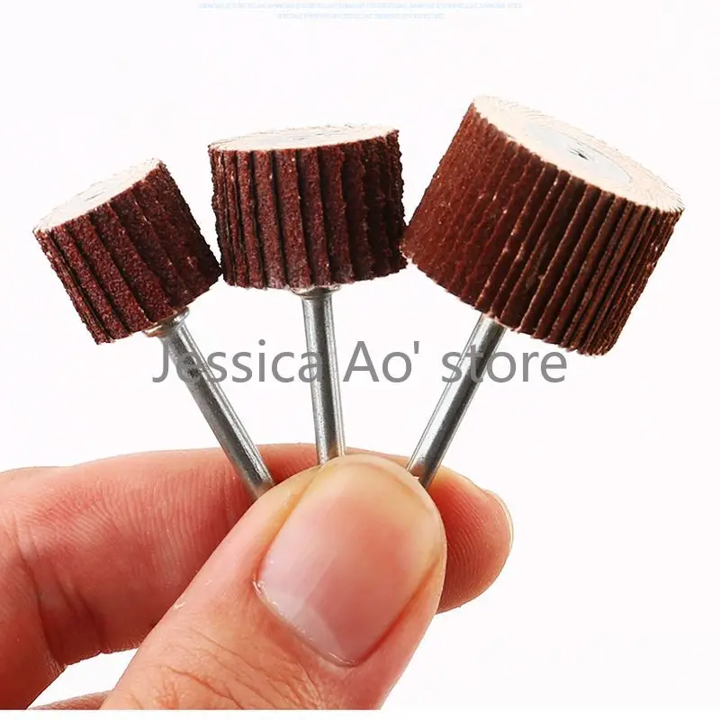 26pcs 8-10mm utensili elettrici carta abrasiva mola disco lamellare mulino elettrico testa di lucidatura legno metallo ruggine rimuovere la carta vetrata