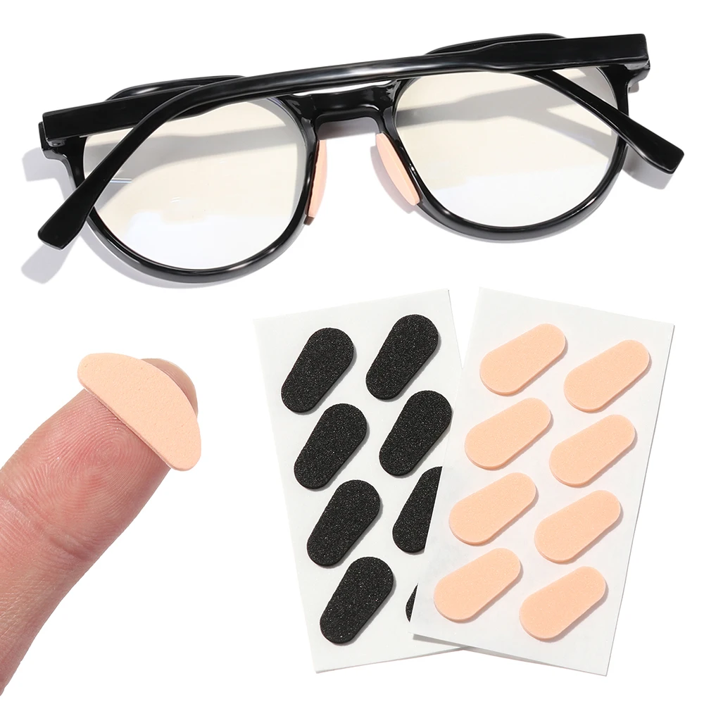 4 Pairs 1.5mm Nose Pads Soft Foam for Glasses Self-adhesive Anti-Slip Silicone EVA Skin Color Nose Pads Stick For Eyeglasses