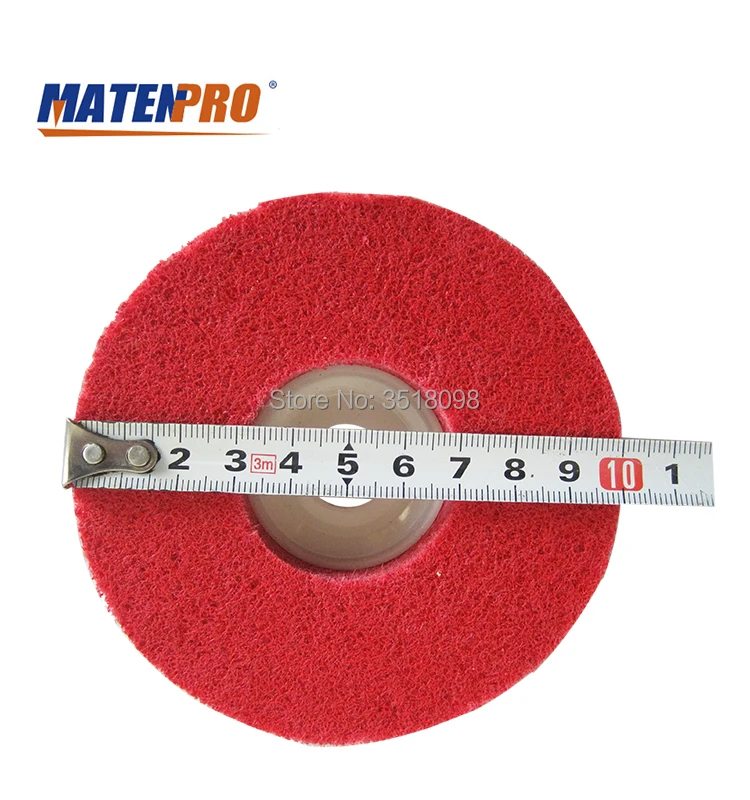 4 inch Nonwoven Polishing Wheel, Fast Heat Dispelling, No Black Discoloration, Abrasion-resistant