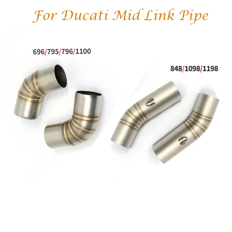 

Motorcycle Exhaust Modified Connecting Pipe Link Middle Pipe Stainless Steel Pipe For DUCATI 1100 1098 1198 696 796 795 848