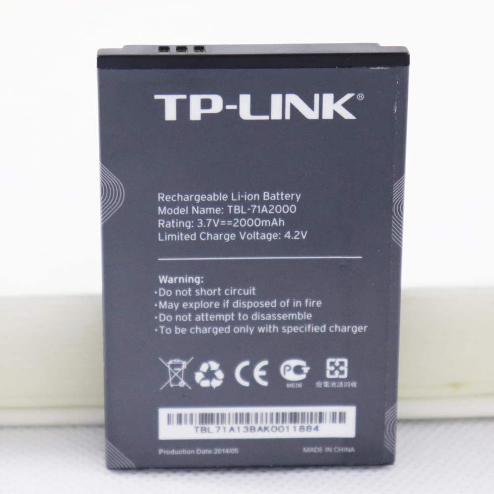 3.7V 2000mAh TBL-71A2000 For TP-Link TL-TR861 2000L TL-TR761 M5250 M5350 M7000 M7200 M7300 4G LTE WIFI Router Modem Battery