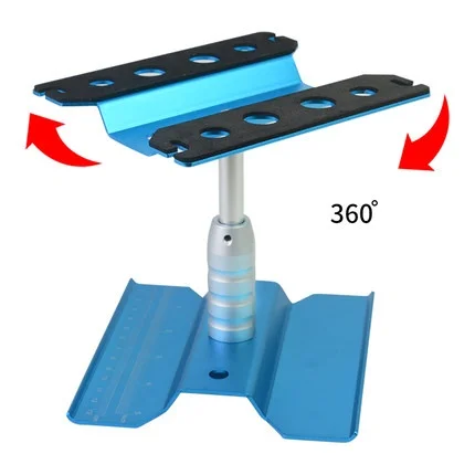 Metal Aluminum Rc Car Workstation Work Stand Repair 360 Degree Rotation For 1/8 1/10 Scale Model