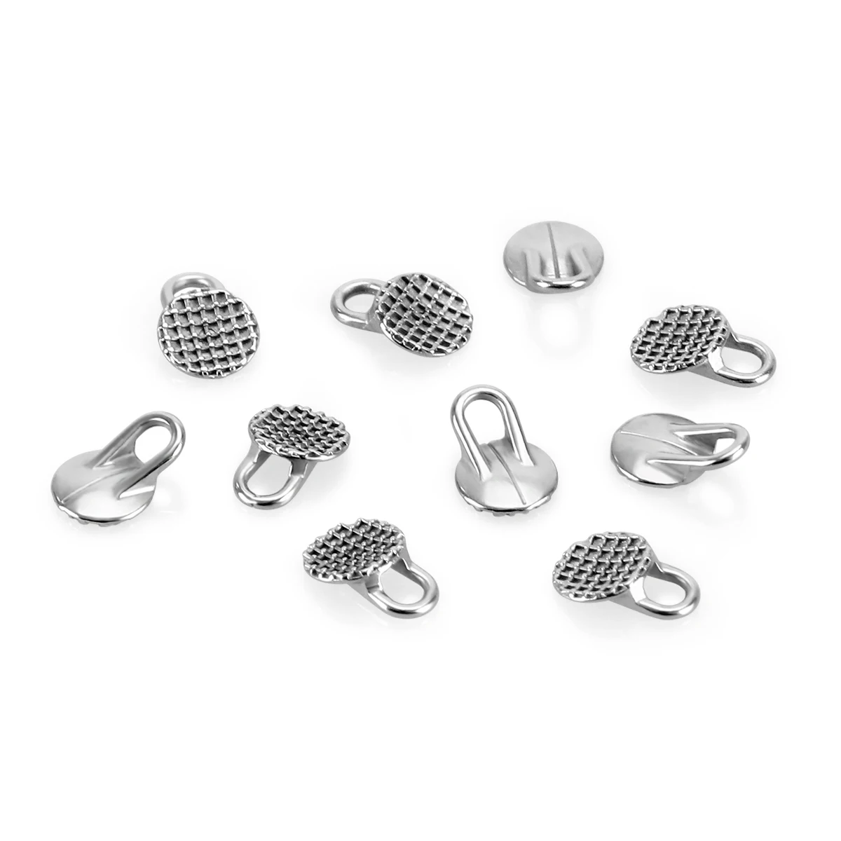 10pcs/Bag or 2PCS/Bag Dental Orthodontic Lingual Buttons Bondable Traction Hook / Direct Bond Eyelet Round / Rectangular Base