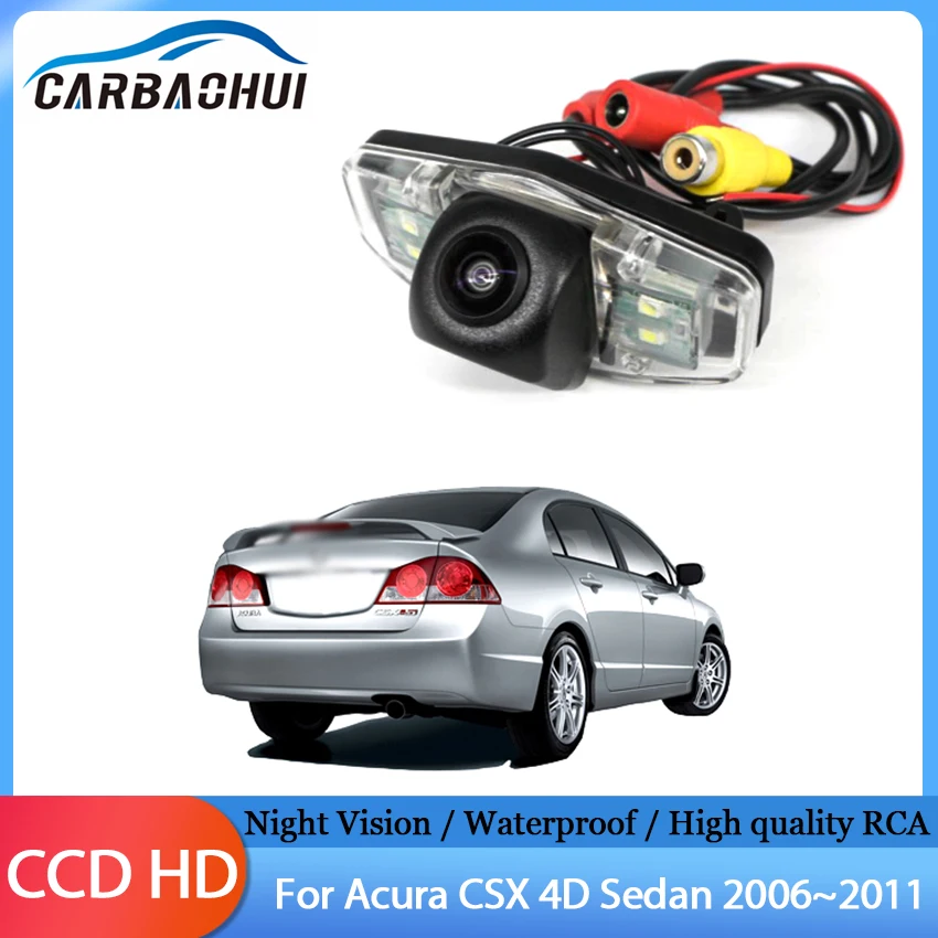 Hd cdd vista traseira do carro reverso back up estacionamento visão noturna câmera à prova dwaterproof água para acura csx 4d sedan 2006 2007 2008 2009 2010 2011