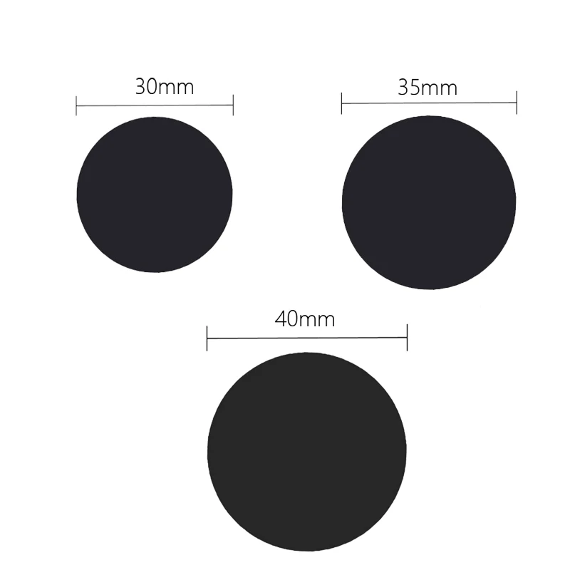 

10pcs 30mm 35mm 40mm Black Metal Plate disk iron sheet Scratch-proof For Magnetic Car mobile Phone Stand holders
