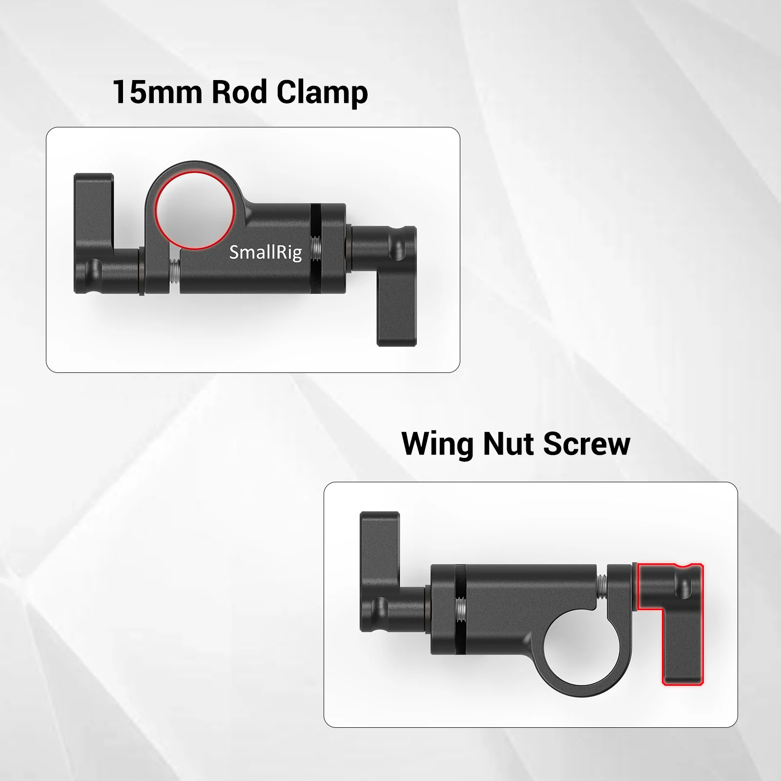 SmallRig 15mm Rod Clamp 90-Degree for Camcorder Video DIY Camera 15mm Rail Clamp Rigs Shoulder Mounting Accessories 2069