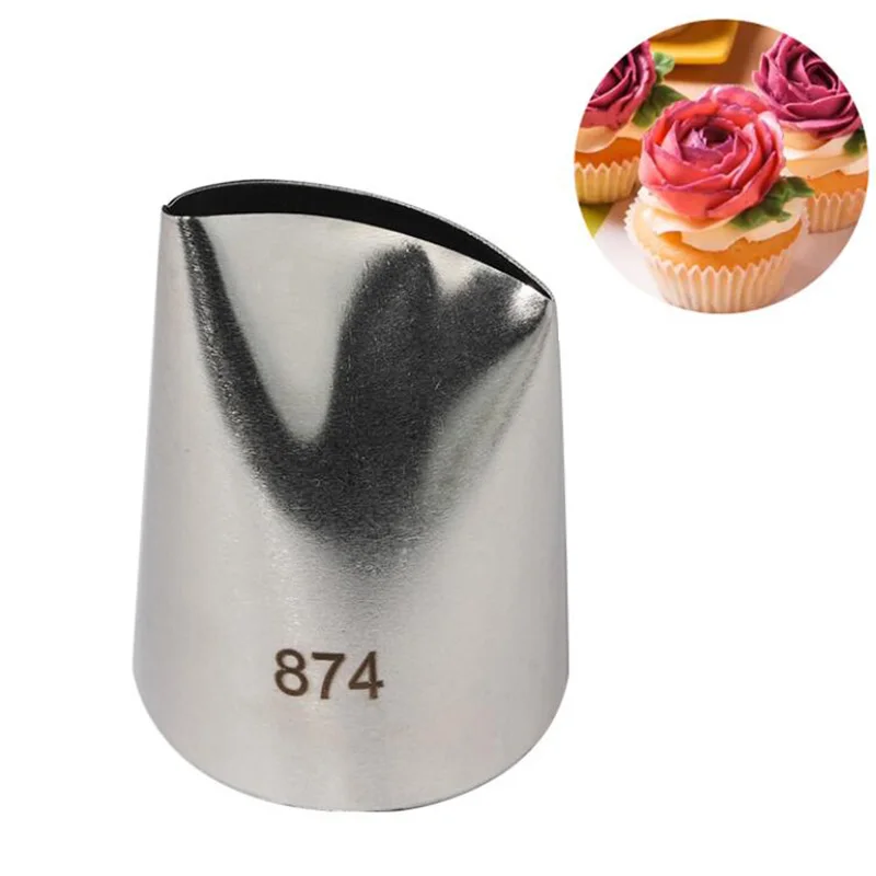 Large Size Rose Flower Stainless Steel Icing Piping Cake Nozzles Cream Decoration Pastry Tips Cake Dessert Decorators Tool #874