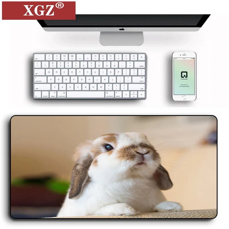 Little White Rabbit 80x30cm Rubber Oversized PC Desk Mat Notebook Computer Keyboard CSGO Mouse Pad Player Gaming Mouse Pad XL