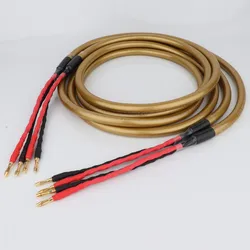 Pair Cardas Hexlink Gold Five 5-C OCC Copper HiFi Speaker Cable hi-end Crystal Copper Loud Speaker Cable With Banana Plug