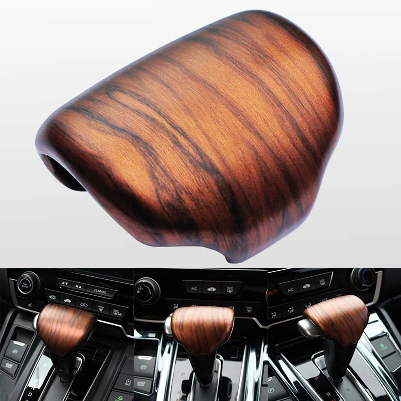 Peach Wood Grain Gear Shift Knob Cover Trim Fit For Honda CR-V CRV 2017-2019