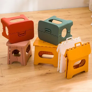 휴대용 접이식 스텝 의자, 내구성 성인, 어린이, 가정, 여행용, 미끄럼 방지, 안전하고 편안한 튼튼한 다기능 체어 01