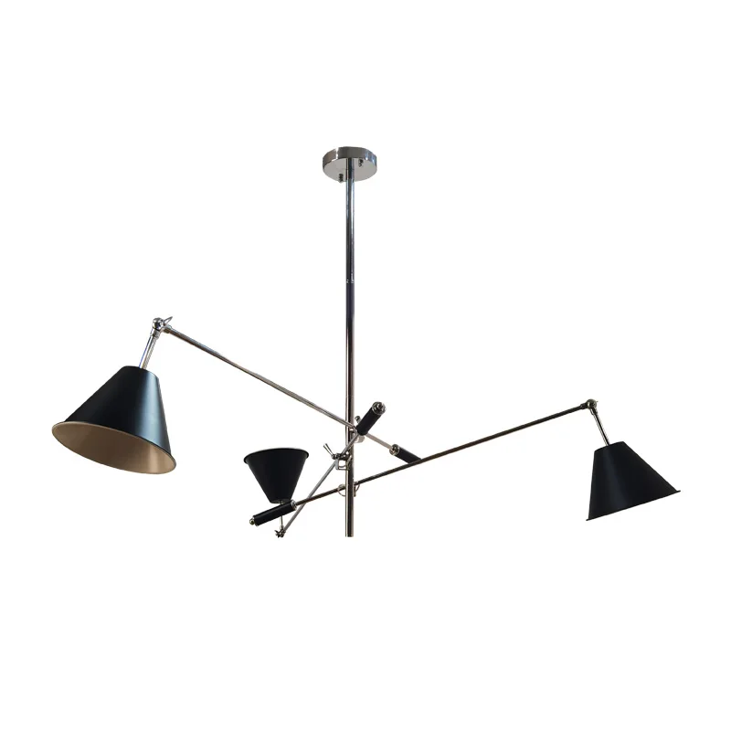 

Скандинавская вращающаяся Регулируемая люстра E27 для гостиной с углом освещения, креативное красное, черное Домашнее освещение для столовой, спальни