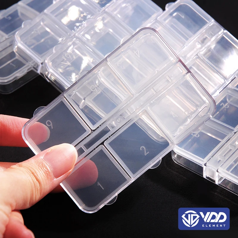 Six Grid Plastic Bottles Beads Portable DIY Tool Nail Art Jewelry Accessory beads stones Crafts case Organizer Container Storage