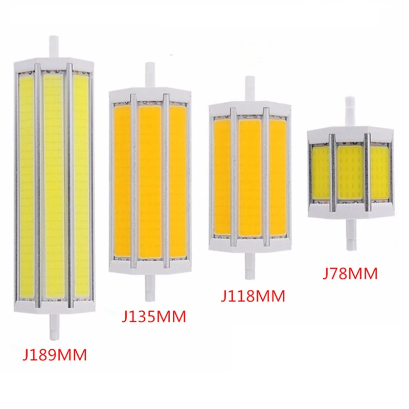 

1pcs/lot R7S COB led bulb r7s led lights 78mm 118mm 135mm 189mm 10W 15W 25W 35W ledl amp AC85-265V replace halogen floodlight