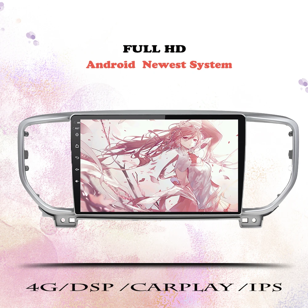 Автомобильный радиоприемник Deckless Android 14.0, авторадио, аудио для KIA Sportage 4 2018 2019 2020, стерео GPS-навигация, DSP IPS, 2 din, DVD-плеер