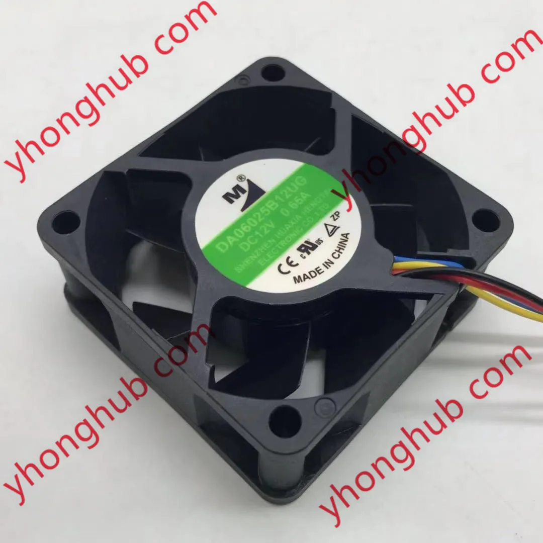 

M DA06025B12UG DC 12V 0.65A 60x60x25mm 4-Wire Server Square Fan