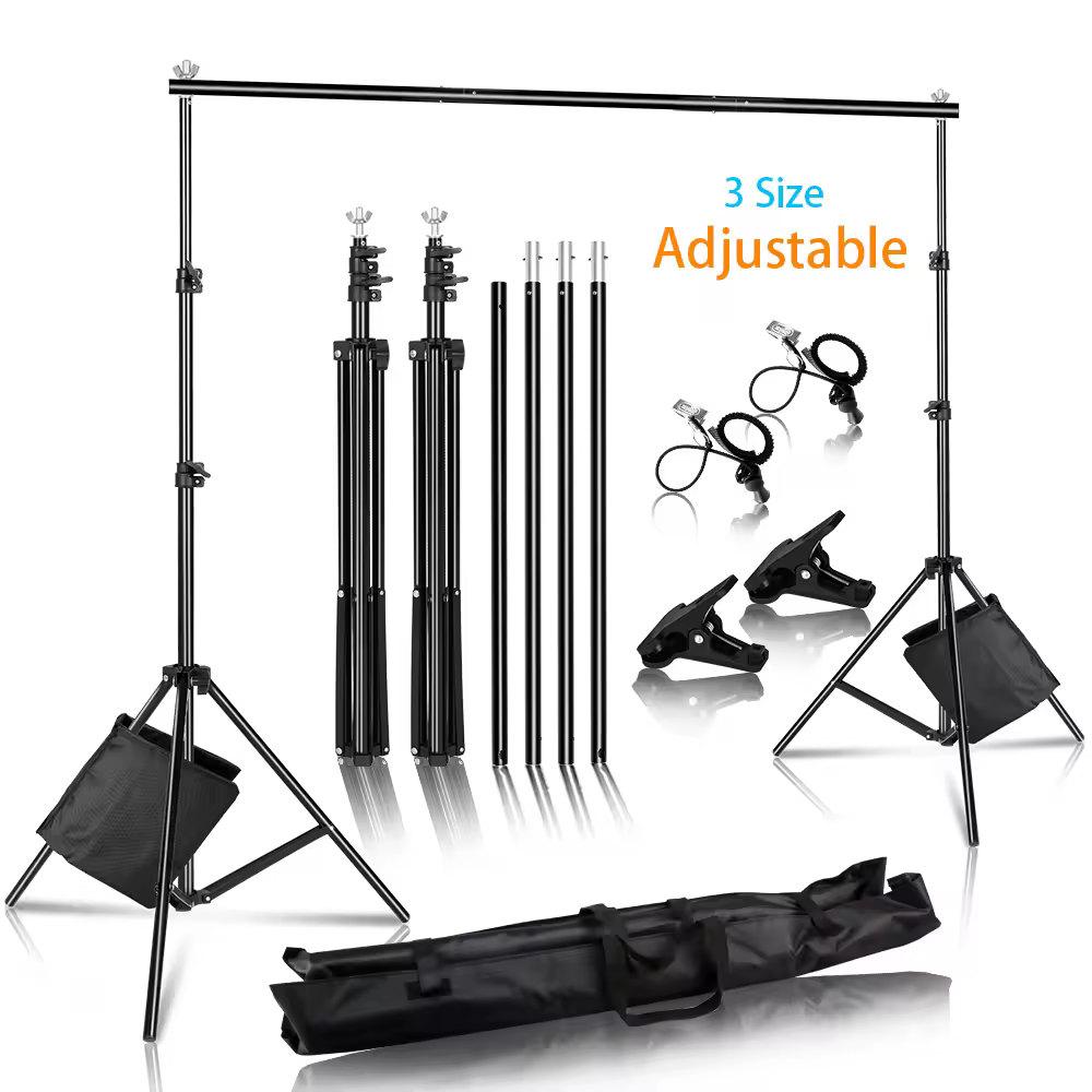 Support d'arrière-plan de photographie, arrière-plan de Studio Photo, système de Support d'écran vert Chromakey, cadre, sac de transport, Kits d'éclairage