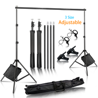 Photography Backdrop Stand Photo Studio Background Backdrops Chromakey Green Screen Support System Frame Carry Bag Light Kits