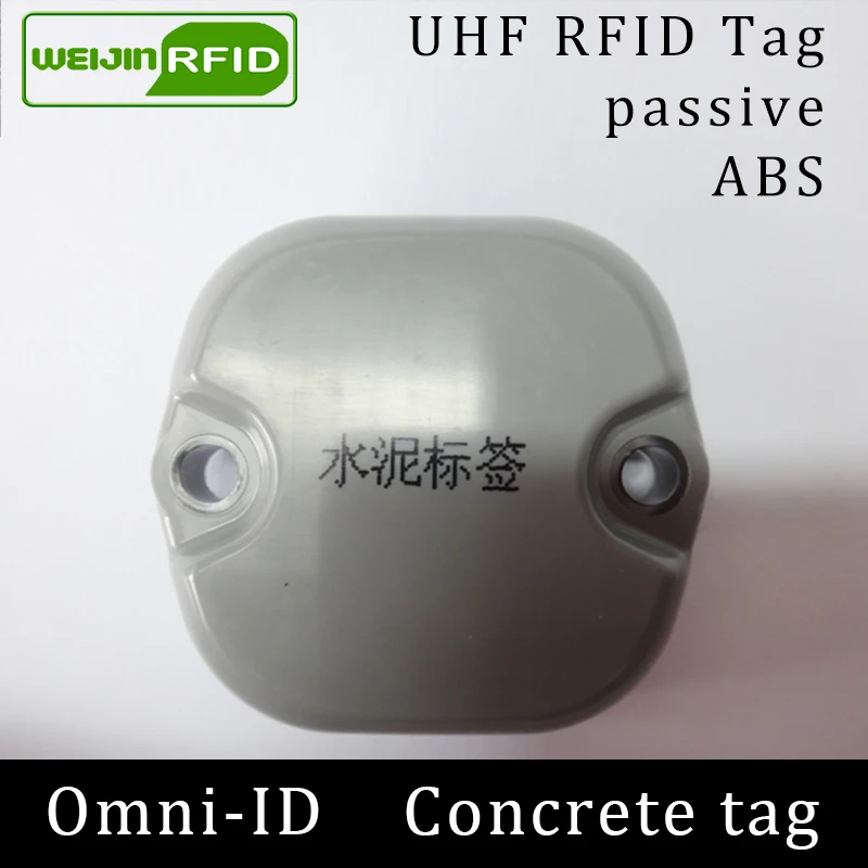 

UHF RFID бетонная метка omni-ID металлическая 915 МГц 868 МГц Impinj Monza4QT EPCC1G2 6C прочная смарт-карта из АБС-пластика пассивные бетоновые метки RFID