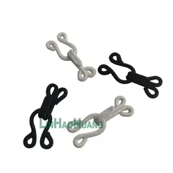 100sets/lot Fabric Covered Brass Hook/Eye Closure Bra Back Repair Fasteners Sew On Fur Coat Suit Trousers