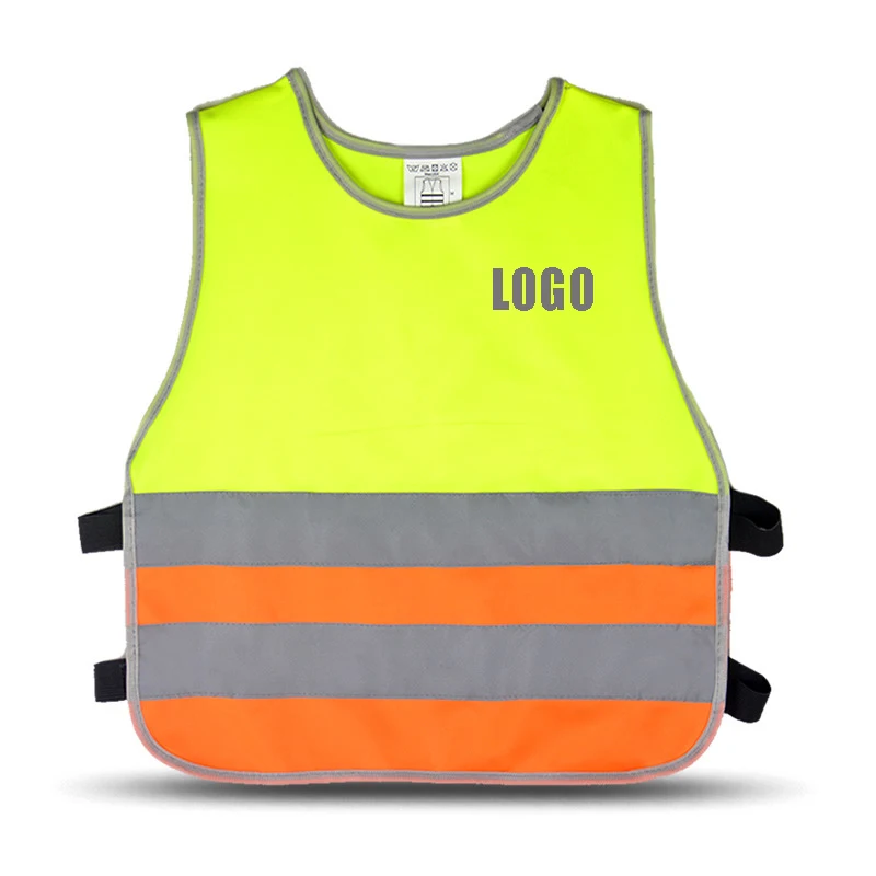 Pupils safety warning vest Kids Reflective Vest School Children Training Breathable Jacket Scooter Cycling Fluorescent Waistcoat