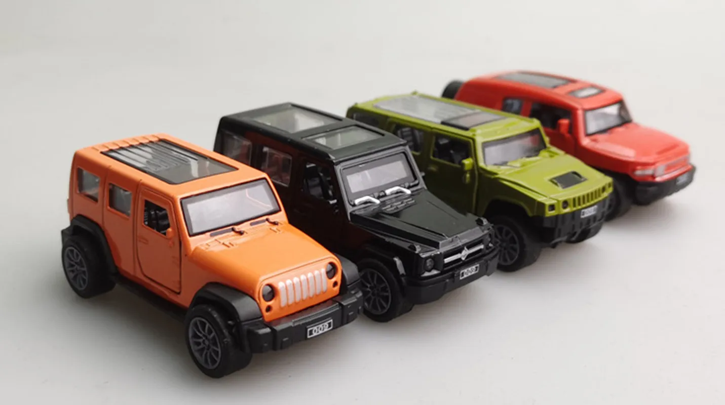 Original verpackung 1:64 legierung ziehen zurück off-road auto spielzeug, high-simulation 4-teiliges set spielzeug, kinder geschenk, freies verschiffen