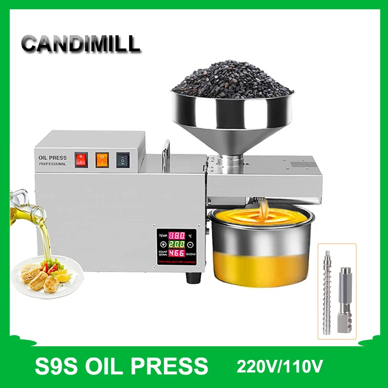 

CANDIMILL Stainless Steel oil press machine Sunflower Seed Peanut Oil Press Walnut Hemp Seed oil extractor