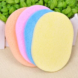 5pcs/lot Sponge Blowing Soft Face Cleaning Pad Natural Wood Pulp Sponge Cellulose Compress Cosmetics Blow Sponge Random Color