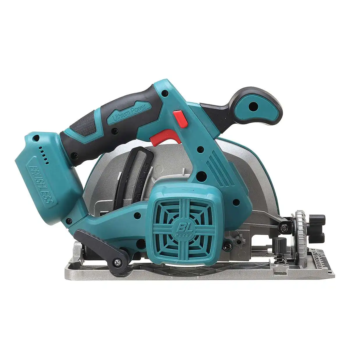 Drillpro 165mm Electric Circular Saw Wood Cutter 0° to 50° Adjustable Blade Cutting Sawing Machine for Makita 18V Battery