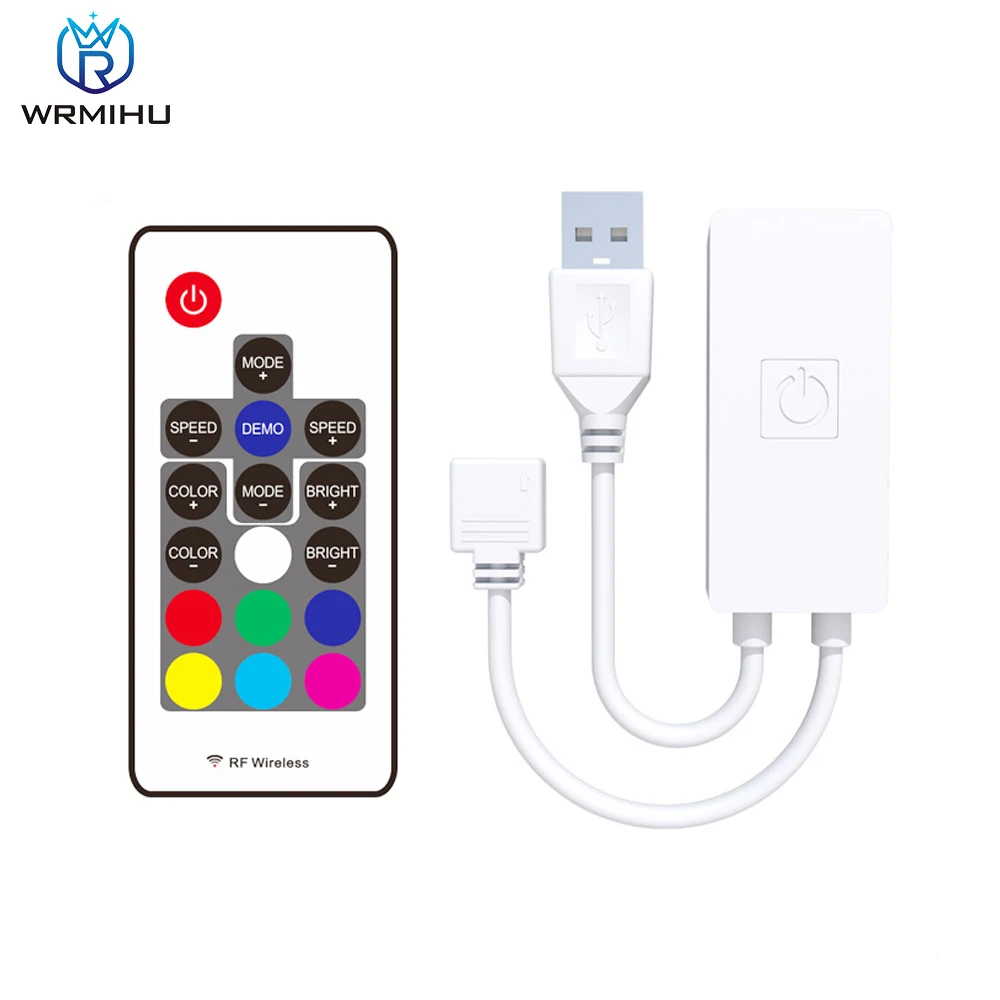 Mini Rf Draadloze Afstandsbediening Dc/Usb DC5-24V 3A/Ch Rgb Smart Rgb Mini Controller Voor Bar Outdoor rgb Led Light Strip