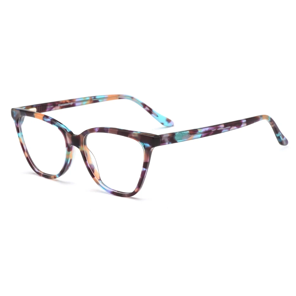 Fashion Acetate Cat Eye Style Women Glasses Frames With Spring Hinges Female Cute Myopia Prescription Spectacles Frame D62343