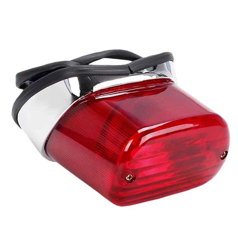 DHBH-Motorcycle Tail Brake Light ABS Red Motorbike Rear Indicator Stop Lamp for Yamaha Virago XV250 XV400