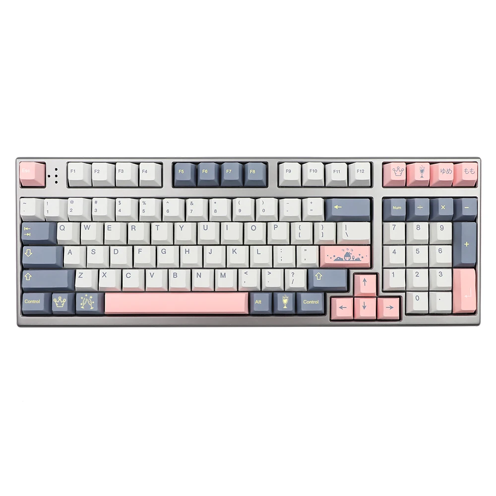 GMK-KEY Momo Yume Keycap set Cherry Profile pbt Keycaps per MX switch dz60 Gk61 sk61 anime Dye Sublimation Key Cap 135 Key