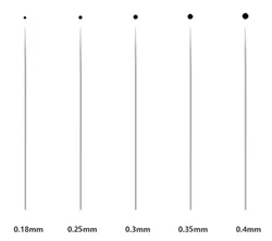 50Pcs/100pcs Disposable Sterilized Professional Tattoo Needles 0.18mm 0.3mm 0.35mm 0.4mm Permanent Makeup Machine Needles Agulha