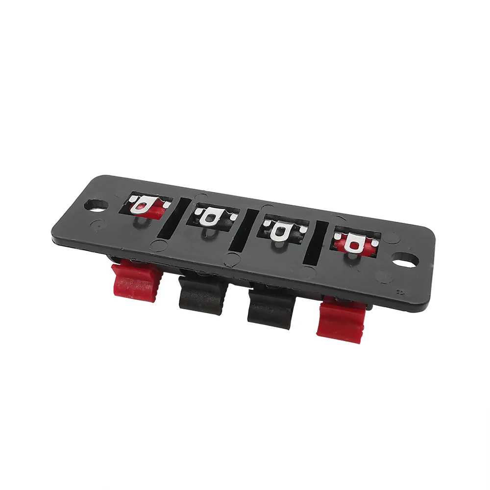 2/5/10Pcs 4 Poles Speaker Audio Terminal Block 4 Positions Connector Push In Jack Spring Load Breadboard Clip