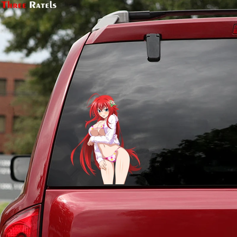 Three Ratels FC178 3D Sexy Uniform Girl High School DxD Funny Rias Gremory Render Vinyl Decal Waterproof Car Sticker Car-Styling