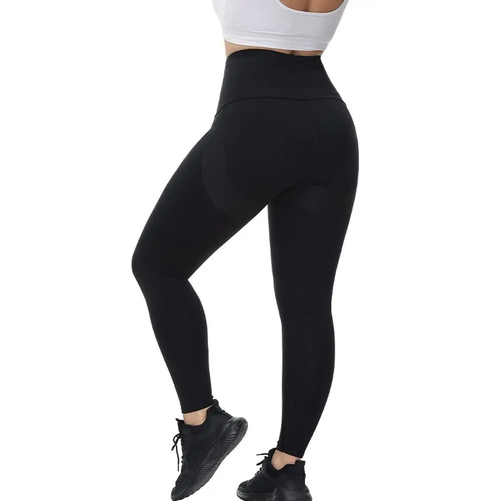 Women Sports Pants Abdomen Yoga Leggings High Waist Safety Pants Breasted Exercise Fitness Dance Buttocks High Elastic Trousers