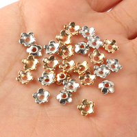 500pcs Open Flower Beads Cap Leather Stopper Tassel Cap Crimp Beads Cap Accessories For Jewelry Making Diy Earring Necklace