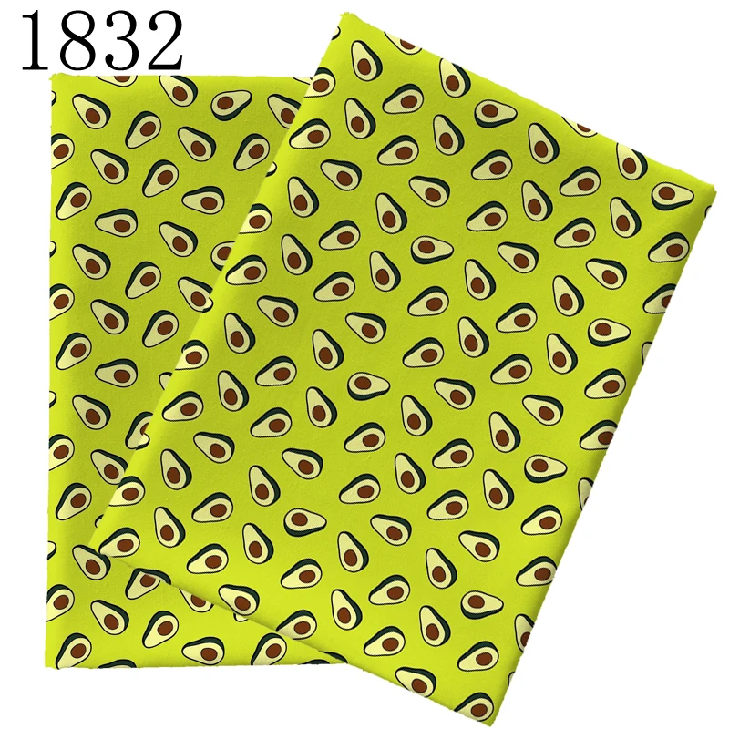 Half Yard 45*140Cm Cartoon Avocado DIY Handmade Print Polyester  Patchwork Stof Material 1832