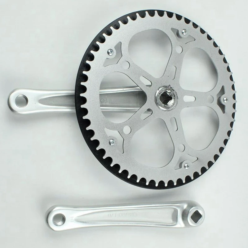 Folding Bike Crankset 52T Square Hole 170mm CNC Crankset Bicycle Crank Set Sprocket