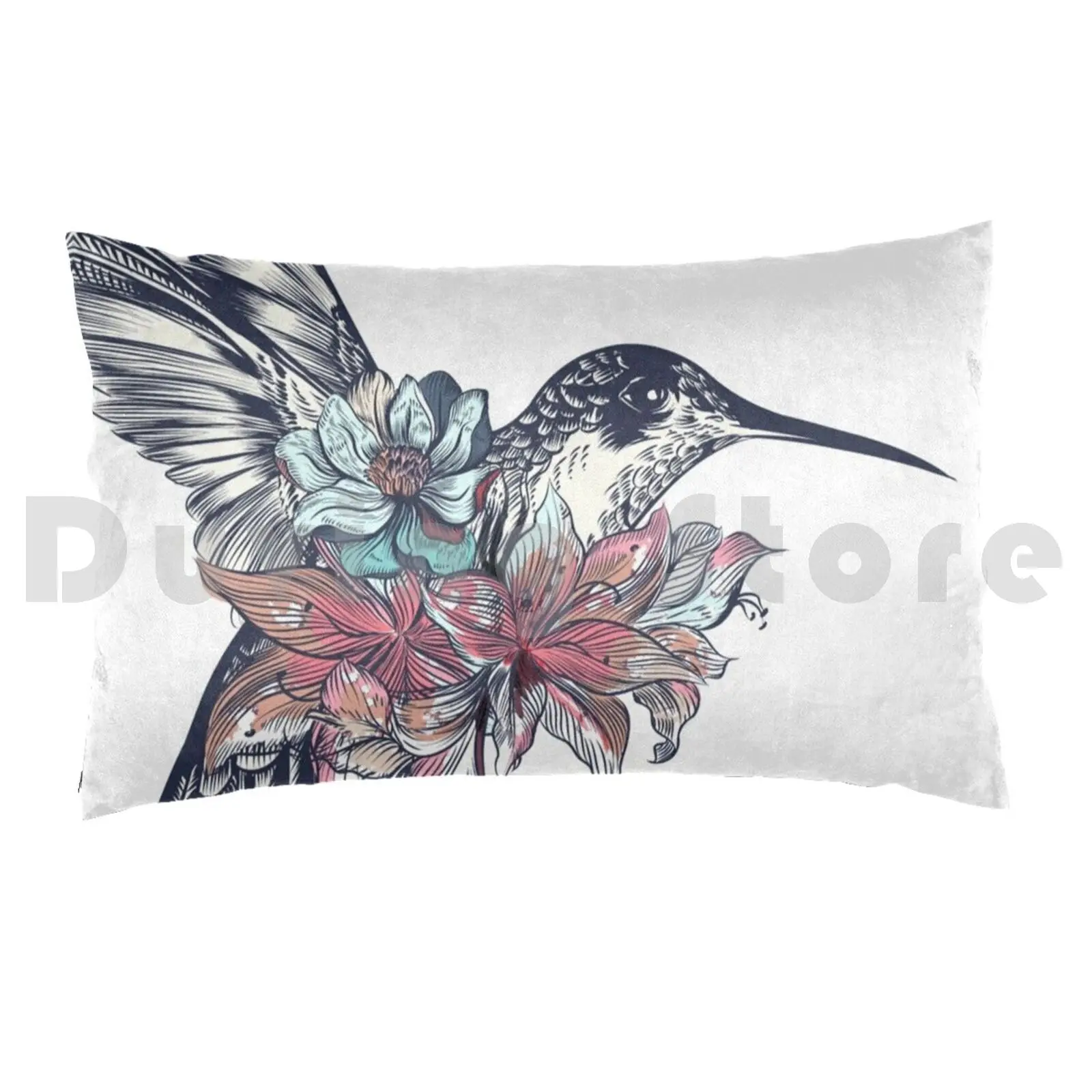 Hummingbird Colibri Retro Vintage Animal Bird Design Pillow Case Printed 50x75 Ummingbird Retro Vintage Bird